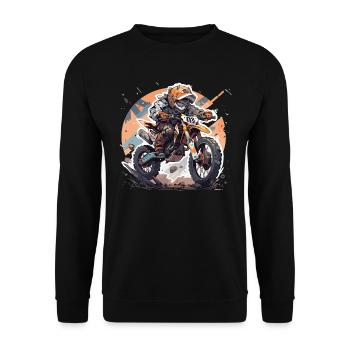 Motocross Kids - Unisex Sweatshirt - black - Front - Alina (178cm) & Michal (187cm)