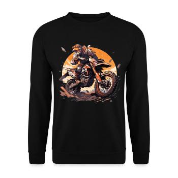 Motocross Sunset Vintage Enduros Enduro - Sweat-shirt Unisexe - noir - Devant - Alina (178cm) & Michal (187cm)
