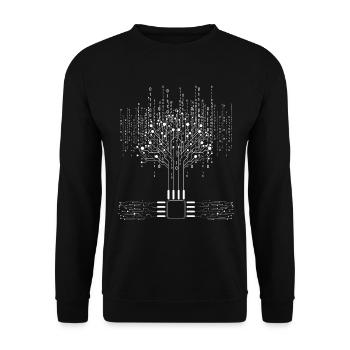 AI Artificial Intelligence - Unisex Pullover - Schwarz - Vorne - Alina (178cm) & Michal (187cm)