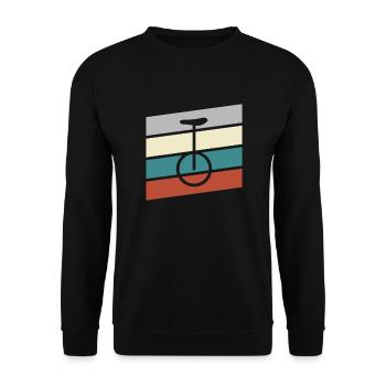 Rétro monocycle - Sweat-shirt Unisexe - noir - Devant - Alina (178cm) & Michal (187cm)