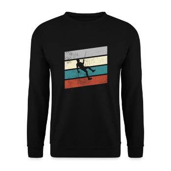 Escalade Rétro - Sweat-shirt Unisexe - noir - Devant - Alina (178cm) & Michal (187cm)