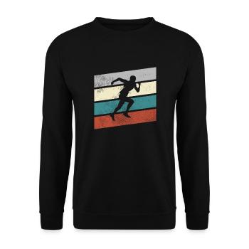 Jogging Rétro - Sweat-shirt Unisexe - noir - Devant - Alina (178cm) & Michal (187cm)
