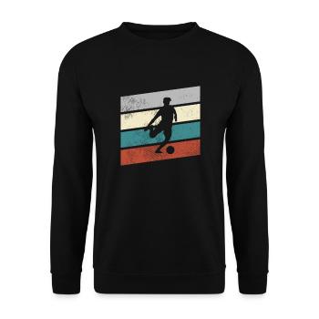 Football Rétro - Sweat-shirt Unisexe - noir - Devant - Alina (178cm) & Michal (187cm)