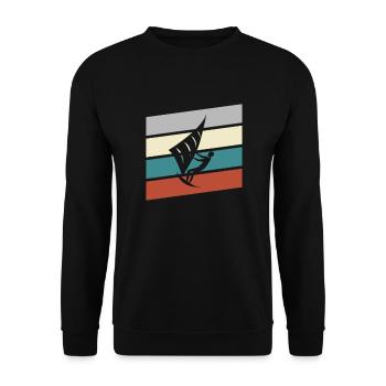 Cerf-volant rétro - Sweat-shirt Unisexe - noir - Devant - Alina (178cm) & Michal (187cm)