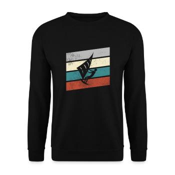 Cerf-volant rétro - Sweat-shirt Unisexe - noir - Devant - Alina (178cm) & Michal (187cm)