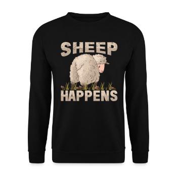 Farmer Farmer Lamb Farmer Farm Country Egg Sheep - Unisex Sweatshirt - black - Front - Alina (178cm) & Michal (187cm)