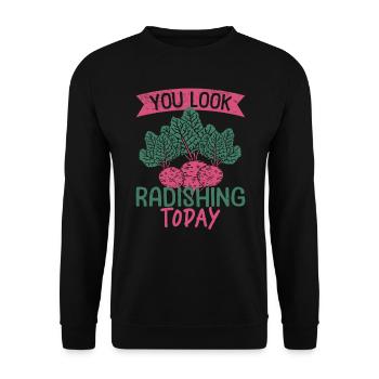 Farmer Farmer Farmer Farm Country Egg Field Work - Unisex Sweatshirt - black - Front - Alina (178cm) & Michal (187cm)