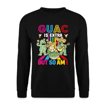 Avocado Guacamole Mexikanisch Mexiko Latino - Unisex Pullover - Schwarz - Vorne - Alina (178cm) & Michal (187cm)