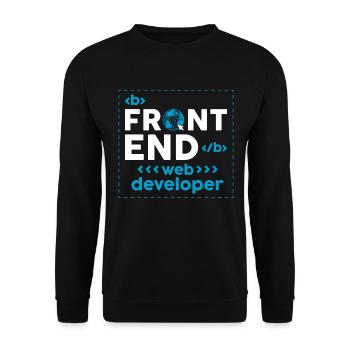 Développeur Web Développement de sites Web Programmeur informatique - Sweat-shirt Unisexe - noir - Devant - Alina (178cm) & Michal (187cm)