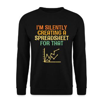 Je crée silencieusement un - Sweat-shirt Unisexe - noir - Devant - Alina (178cm) & Michal (187cm)