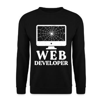 Webentwickler Website-entwicklung It-programmierer - Unisex Pullover - Schwarz - Vorne - Alina (178cm) & Michal (187cm)