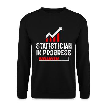 Statistiker In Bearbeitung Datenanalyse Statistik - Unisex Pullover - Schwarz - Vorne - Alina (178cm) & Michal (187cm)