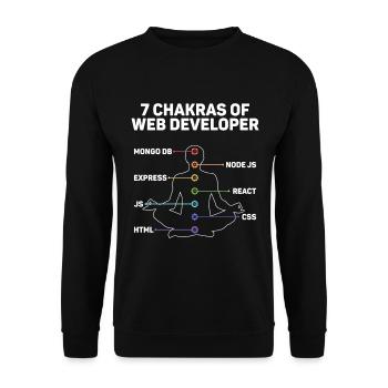 Web-entwickler Website-entwicklung - Unisex Pullover - Schwarz - Vorne - Alina (178cm) & Michal (187cm)