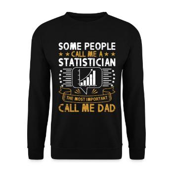 Best Dad Ever - Unisex Sweatshirt - black - Front - Alina (178cm) & Michal (187cm)