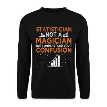 Statistik Datenanalyse Beruf Statistiker - Unisex Pullover - Schwarz - Vorne - Alina (178cm) & Michal (187cm)