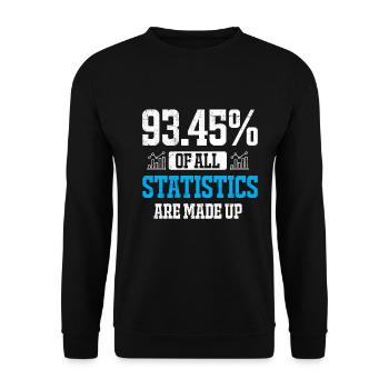 Statistik Datenanalyse Beruf Statistiker - Unisex Pullover - Schwarz - Vorne - Alina (178cm) & Michal (187cm)