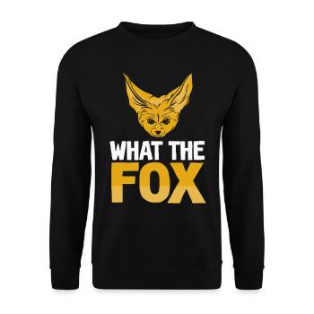 What the Fennec Fox owner Fennec Foxes - Unisex Sweatshirt - black - Front - Alina (178cm) & Michal (187cm)