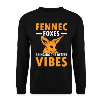 Fennec Foxes Desert Vibes Fennec Fox owners - Unisex Sweatshirt - black - Front - Alina (178cm) & Michal (187cm)