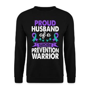 Époux de Suicide Prevention Warrior Awareness - Sweat-shirt Unisexe - noir - Devant - Alina (178cm) & Michal (187cm)
