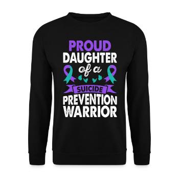 Fille du guerrier de la prévention du suicide - Sweat-shirt Unisexe - noir - Devant - Alina (178cm) & Michal (187cm)