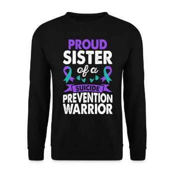 Sœur de la Conscience guerrière de la prévention du suicide - Sweat-shirt Unisexe - noir - Devant - Alina (178cm) & Michal (187cm)