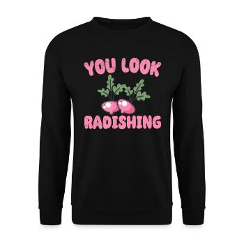 Farmer Farmer Farmer Farm Country Egg Field Work - Unisex Sweatshirt - black - Front - Alina (178cm) & Michal (187cm)