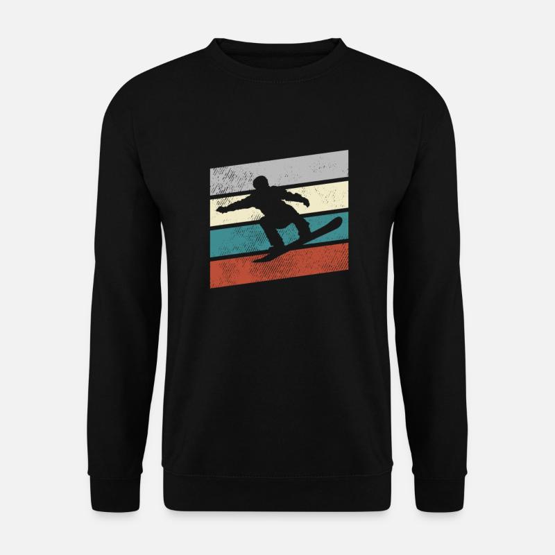 Snowboarding Retro - Unisex Pullover - Schwarz