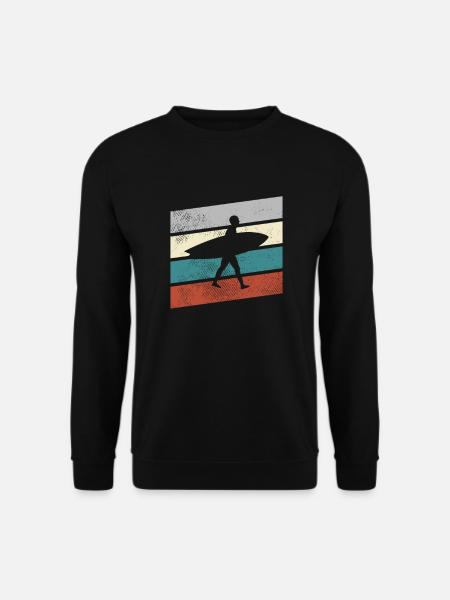 Surf Rétro - Sweat-shirt Unisexe - noir