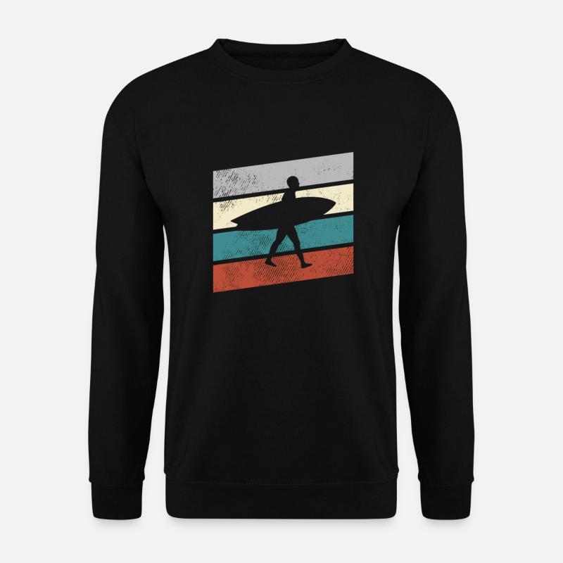 Surfing Retro - Unisex Sweatshirt - black