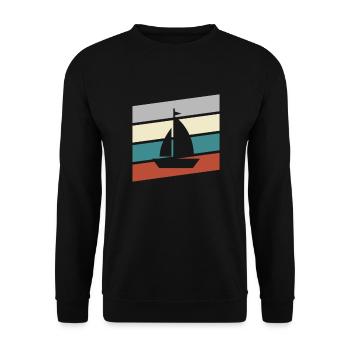 Rétro de la voile - Sweat-shirt Unisexe - noir - Devant - Alina (178cm) & Michal (187cm)