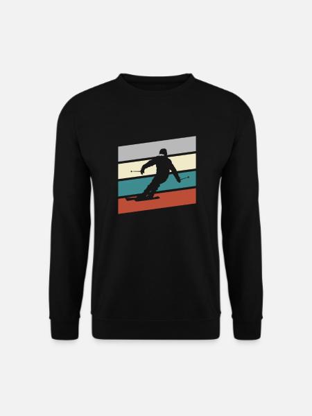 Ski Rétro - Sweat-shirt Unisexe - noir