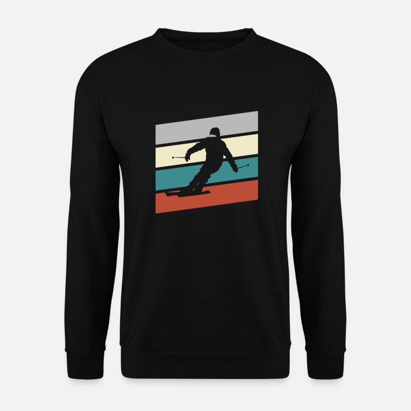 Ski Rétro - Sweat-shirt Unisexe - noir
