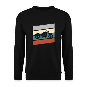 Moto rétro - Sweat-shirt Unisexe - noir - Devant - Alina (178cm) & Michal (187cm)