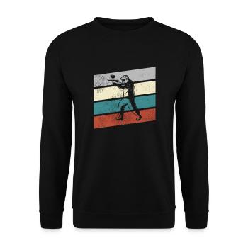 Paintball Rétro - Sweat-shirt Unisexe - noir - Devant - Alina (178cm) & Michal (187cm)