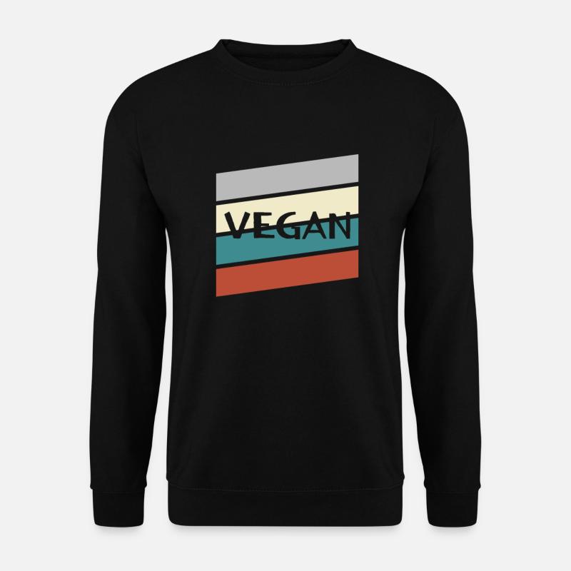 Vegan Retro - Unisex Pullover - Schwarz