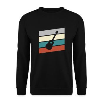 Guitar Retro - Unisex Sweatshirt - black - Front - Alina (178cm) & Michal (187cm)