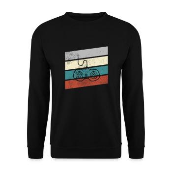 Gaming Retro - Unisex Sweatshirt - black - Front - Alina (178cm) & Michal (187cm)