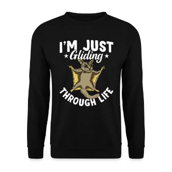 Le Sugar Glider glisse dans la vie Sugar Gliders - Sweat-shirt Unisexe - noir - Devant - Alina (178cm) & Michal (187cm)