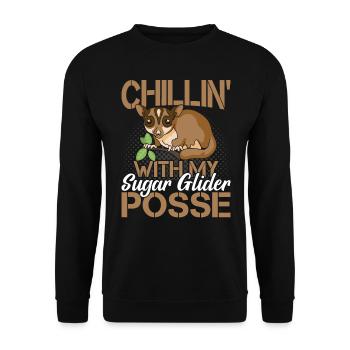 Se détendre avec Sugar Glider Owner Sugar Gliders - Sweat-shirt Unisexe - noir - Devant - Alina (178cm) & Michal (187cm)