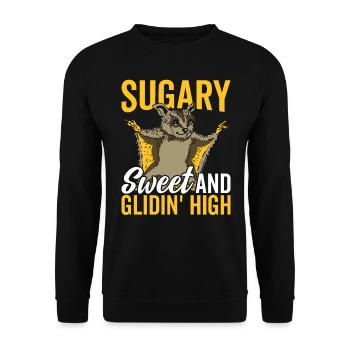 Glidin' High Sugar Glider Propriétaire de Sugar Gliders - Sweat-shirt Unisexe - noir - Devant - Alina (178cm) & Michal (187cm)
