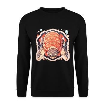 Turtle - Unisex Sweatshirt - black - Front - Alina (178cm) & Michal (187cm)