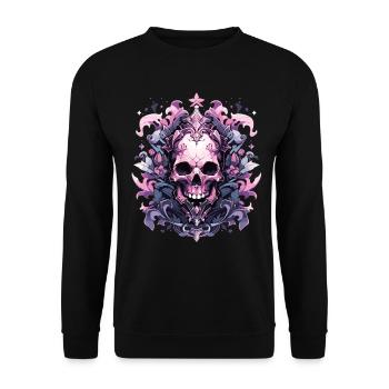 Crâne Crâne Crânes Crâne Squelette - Sweat-shirt Unisexe - noir - Devant - Alina (178cm) & Michal (187cm)