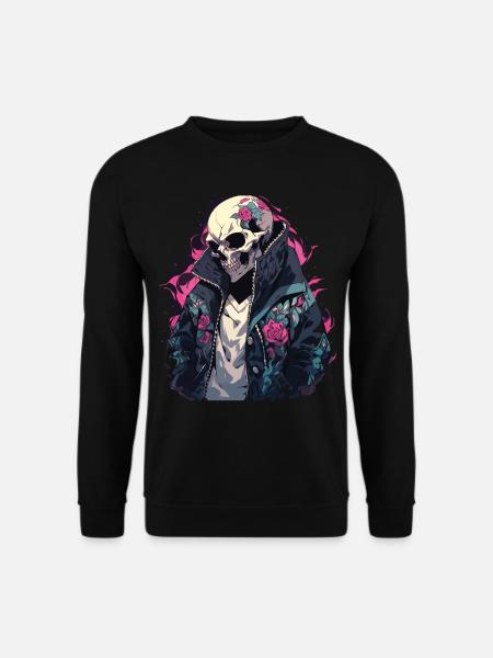 Totenkopf Skull Skulls Totenschädel Skelett - Unisex Pullover - Schwarz