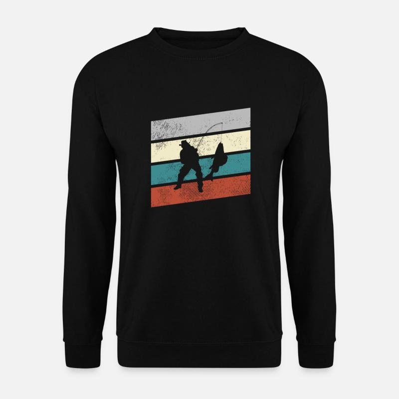 Fishing Retro - Unisex Sweatshirt - black