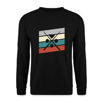 Billiard Retro - Unisex Pullover - Schwarz - Vorne - Alina (178cm) & Michal (187cm)