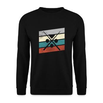 Billiard Retro - Unisex Pullover - Schwarz - Vorne - Alina (178cm) & Michal (187cm)