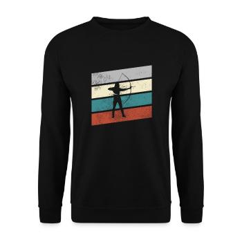 Archery Retro - Unisex Sweatshirt - black - Front - Alina (178cm) & Michal (187cm)