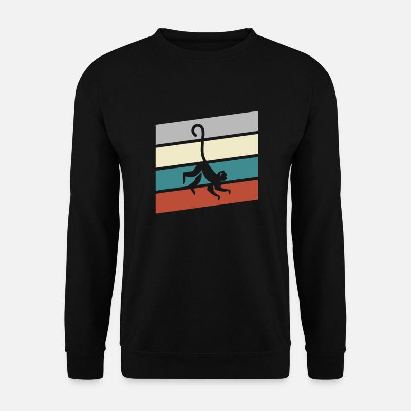 Affe Retro - Unisex Pullover - Schwarz