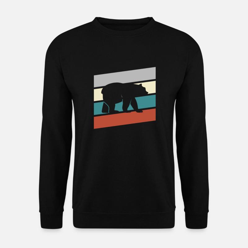 Bär Retro - Unisex Pullover - Schwarz