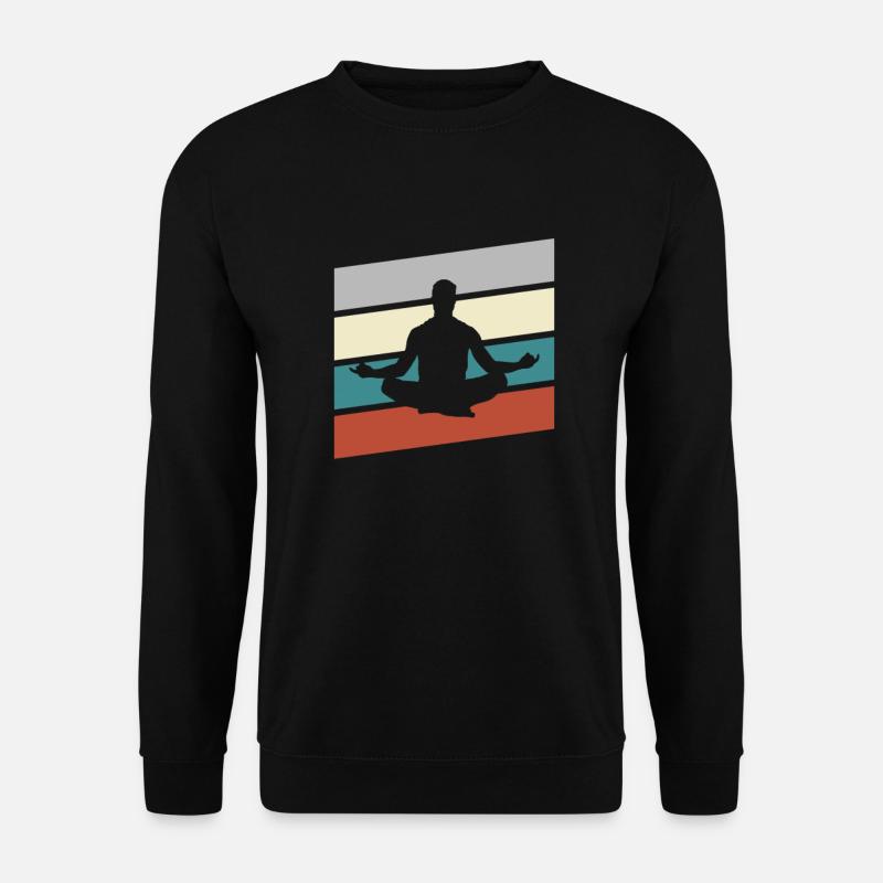 Yoga Retro - Unisex Pullover - Schwarz